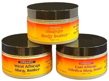 Shades of the Nubian Shea Butter and Body Butter Trio 4 oz.
