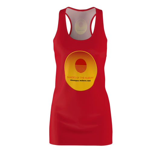 Sun Logo Racerback Dress, Red