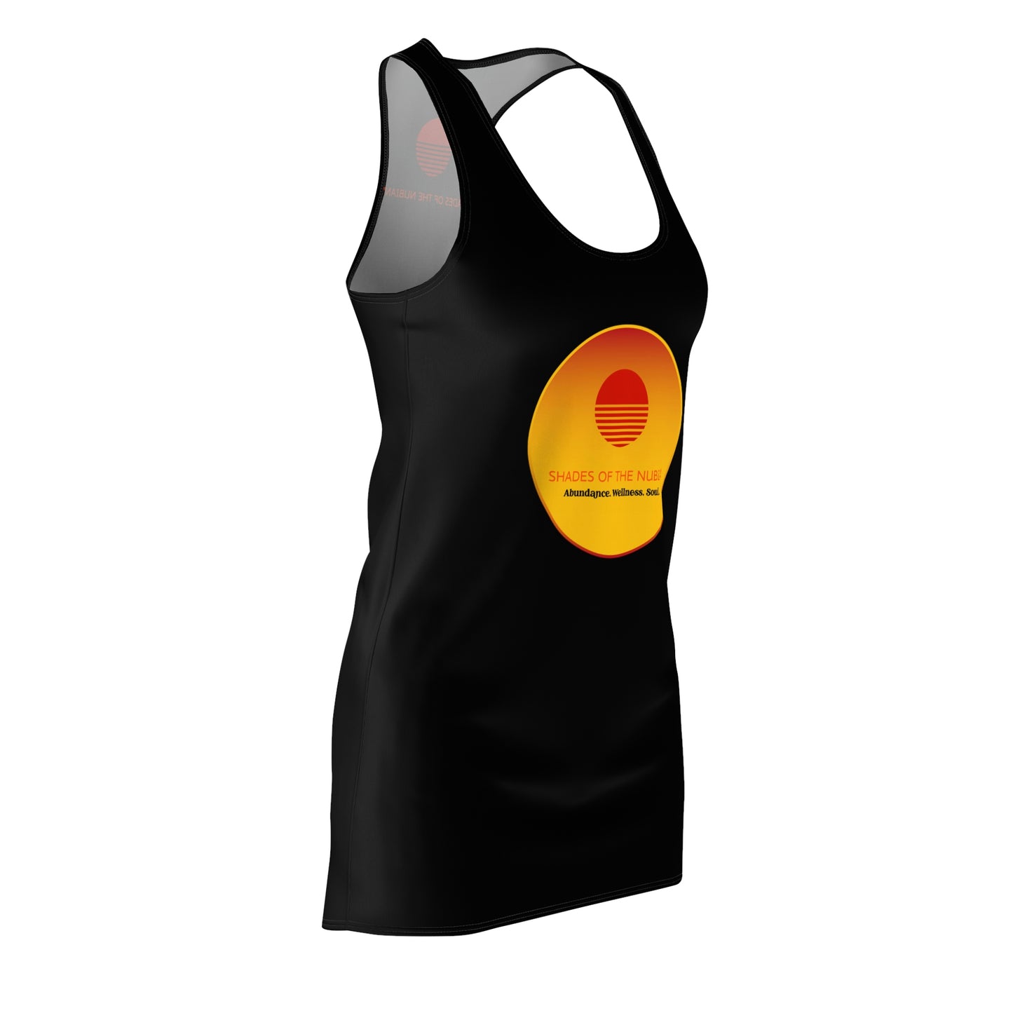 Sun Logo Racerback Dress, Black